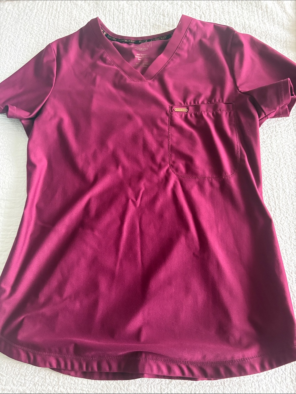 Cherokee Women's Scrub Set in Maroon